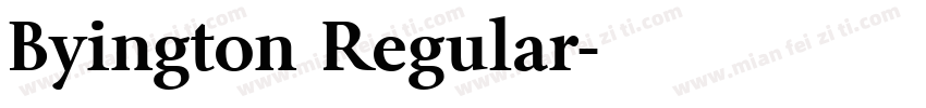 Byington Regular字体转换